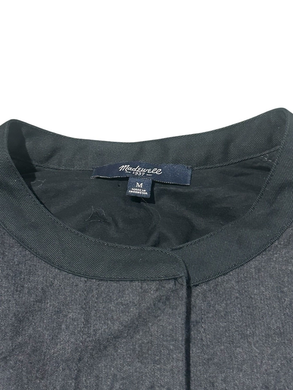 Madewell Latitude Charcoal Gray Wool Blend Crew Neck Shirt Dress Size Med E0910 - Picture 6 of 12